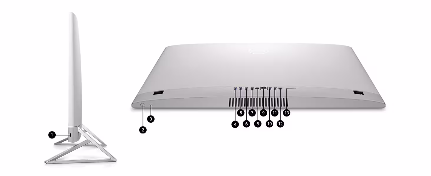 Dell 27 All-in-One Desktop ec27250 ports and connectivity